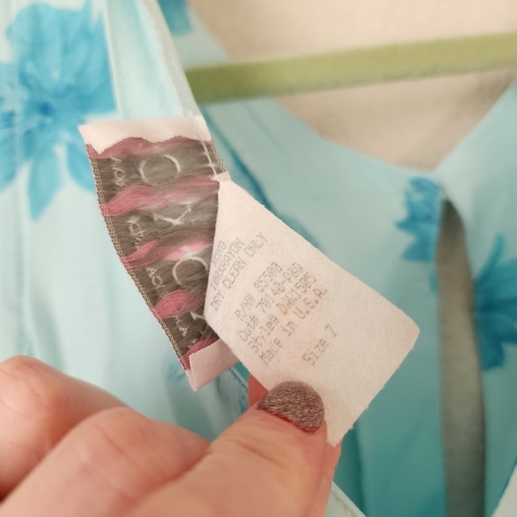 XOXO x VINTAGE 90's floral maxi dress‎ keyhole cut out size 7 - Picture 9 of 10